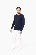 Pull Mérinos col V homme - Réf: PK910 - Kariban Premium - 100% laine extra-fine peignée_4