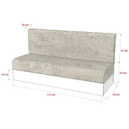 Armoire lit escamotable ALADYNO SOFA - blanc bandeau chêne - canapé gris - couchage 160x200 cm_4