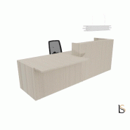 Banque d'accueil design avec accès PMR Z2 - Officity - 206, Gauche, Orme blanchi_4