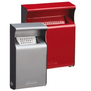 Cendrier mural d'extérieur en acier poudré anti-UV - serrure à clé triangulaire - capacité 2L - Kopa_4