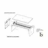 Bureau droit X10- Officity - Non, Noyer américain, 250 x 100 cm_4