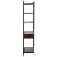 Étagère AKIBE - 1 tiroir, 4 tablettes en métal noir - Design et pratique_4
