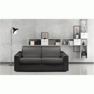 Canapé convertible Midnight Express 120 cm - Matelas 16 cm mousse polyuréthane - Revêtement noir_4