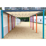 Préau couvert sur mesure pour établissement scolaire, bâtiment modulaire ou extérieur abrité - Fabrication SITI EUROPE depuis 25 ans_4