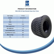 20x12.00-10 Pneu pour tondeuse à gazon 4ply Multi Turf Grass Wanda P332 600kgs Off Road Use_4