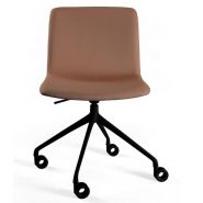 Koda Swiveling Metal - Chaise de bureau avec pied en métal noir ou alu, coque tapissée et options de mécaniques_4