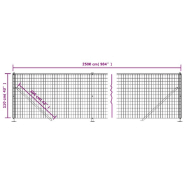 Vidaxl clôture en treillis métallique avec bride anthracite 1,1x25 m 154298_4