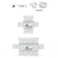 TABLE RELEVABLE EXTENSIBLE DAKOTA EN VERRE TREMPÉ BLANC_4