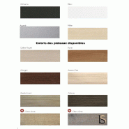 Bureau droit ECO - Mobel linea - Argent Ral 9006, 120, Blanc_4