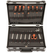 Caisse à outils Aluminium - 145 pcs - 4750ALC01FF1 avec boîtier robuste et outils variés_4