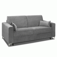 Canapé convertible express JACKSON 120cm - Tweed gris silex - Sommier lattes - Matelas 16cm_4