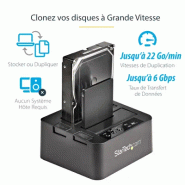 Duplicateur de Disque Dur à  2 Baies, Cloneur/Copieur Autonome USB 3.0 (5 Gbps) / eSATA vers 2,5/3,5