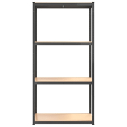 Vidaxl étagères à 4 niveaux 2pcs anthracite acier et bois d'ingénierie 3154151_4