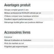 Perform 4500 groupe électrogène - Kohler - Puissance max 4 kW - 50 Hz - 230 V_4
