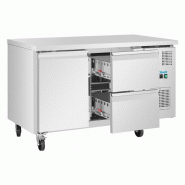 Table réfrigérée positive série U 1 porte 2 tiroirs UA108 Polar_4