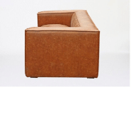 Canapé Hazou marron clair 4 places - Design chic et contemporain - L280 x H68 x P99 cm_4