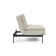 Innovation Living - Fauteuil lit design DUBLEXO Lauge Mixed Dance Natural convertible 90x115 cm - pieds métal noir_4