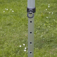 Tente pliante 3x3m grise - Structure aluminium 40 mm - 4 poids de lestage 12kg inclus_4