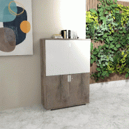 Armoire moyenne avec 4 portes battantes TAK - Mobel Linea - Chêne grisé_4