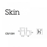 Chaise design Calligaris Skin en plastique Avane - légère, empilable et écologique_4