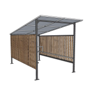 Abri pour chariot à toiture droite en pente - Profondeur 4350mm x l2330mm x h2600mm - EVO 5 - Le temple du mobilier_4