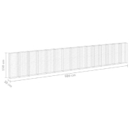 Vidaxl mur en gabion avec couvercles acier galvanisé 900x30x150 cm 147818_4