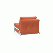Innovation Living - Fauteuil design convertible Sofabed Cubed 02 Chrome Argus Rust - Lit 200x90 cm_4