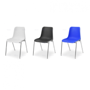 Chaises de conférence MAXI BL NOIR - Acier durable et empilable jusqu'à 12 pièces_4