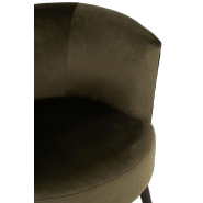 Fauteuil Dulzura - Structure en bois antique et revêtement textile vert - Dimensions L80 x H75 x P70 cm_4