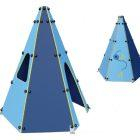 Cabane tipi pour enfant avec porte, fenêtre et jeu attrape-rêves en polyéthylène et acier peinte à la poudre_4