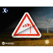 Panneau de danger A24 - Vent latéral - différentes dimensions et matières disponibles_4