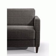 Canapé convertible express Oslo Tweed Taupe Sand - Couchage 140x197 cm - Matelas 16 cm - Sommier à lattes Renatonisi_4