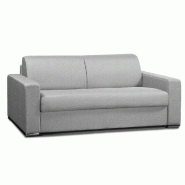 Canapé convertible 2-3 places Select - Matelas 16 cm - Sommier à lattes - 120 cm - Polyuréthane gris clair_4