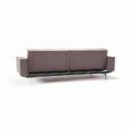 Canapé-lit convertible Innovation Living Splitback Chrome avec accoudoirs - 115x210 cm - Tissu Mixed Dance Grey_4