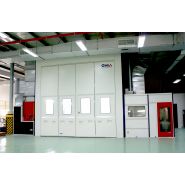 Cabine de peinture liquide avec traitement des effluents