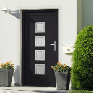 Vidaxl porte d'entrée anthracite 108x208 cm pvc 3187860_4