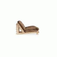 Fauteuil convertible futon ROOTS - pin naturel - coloris mocca - couchage 90 x 200 cm - design japonais et scandinave_4