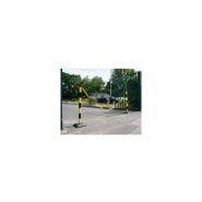 Poteau de signalisation - 1632187 - AUA Signalétique - PVC rouge/blanc - Socle lesté 5.5kg_4