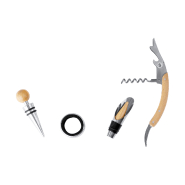 Set à vin en acier inoxydable - Jeu d'échecs en bambou avec 32 pièces et accessoires_4