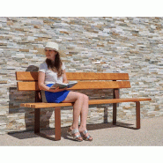 Banc RIGA bois et acier_4