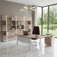 Bureau d'angle X time Next avec retour et caisson - Quadrifoglio. - 237, Blanc, Orme, Gauche, 2 tiroirs_4