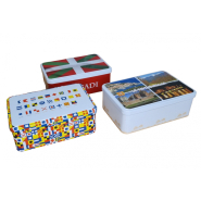 Boîte décorée en acier étamé JUNIOR 195 x 130 x 72 mm - 