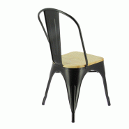 Chaise de restaurant métal Austin - NOIR_4