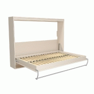 ARMOIRE LIT HORIZONTALE ESCAMOTABLE STRADA-V2 TAUPE MAT COUCHAGE 160*200 CM._4