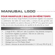 Manubal L500 pour manutention stable et rapide des balles de foin