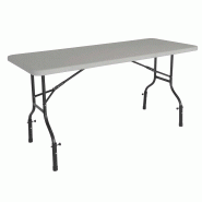 Table pliante 180 cm avec 4 réhausseurs - Nappe stretch noire - Hauteur ajustable jusqu'à 90 cm_4
