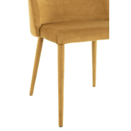 Chaise de réunion CHEZA ocre - tissu velours ultra doux - structure métallique - dimensions L58xH80xP51 cm_4