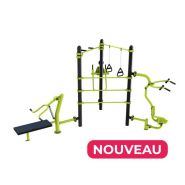 Station Combo 3-7 - Barre traction poignée, Chest Press,  Pull,  Espalier, TRX, Chaise romaine_4