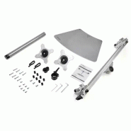 Bras pour écran PC double affichage à  fixation horizontale - Aluminium_4