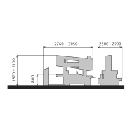 Scie à ruban Metallkraft HMBS 340 CNC DG X - entièrement automatique avec découpe angulaire +60° à -45° - Réf. 3691341_4